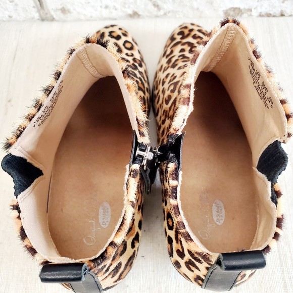 Dr. Scholl’s Largo Ankle Bootie Animal Print Leather Boot Funky Casual SZ 7.5 - Picture 5 of 9